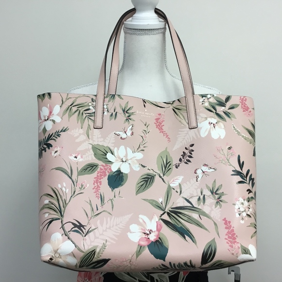 kate spade Handbags - NWOT Kate Spade Reversible Floral Blush Tote